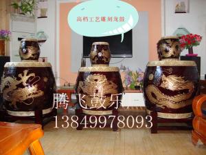 木制雕刻龙鼓3